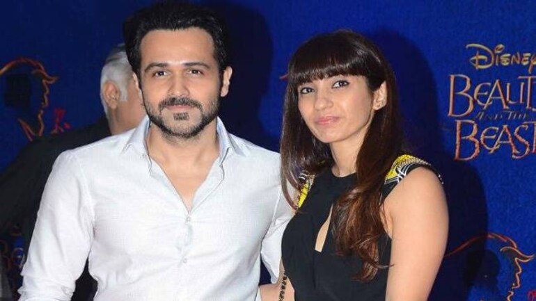    Emraan Hashmi med lækker, smuk, sexet, Kone Parveen Shahani 