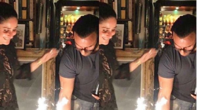 Kareena Kapoor Khan is all smiles as Saif Ali Khan cuts cake on his 49th birthday. See pic - India Today