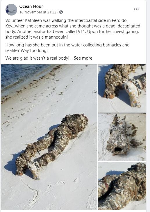 बीच पर 'लाश' देखकर बुरी तरह डरी महिला