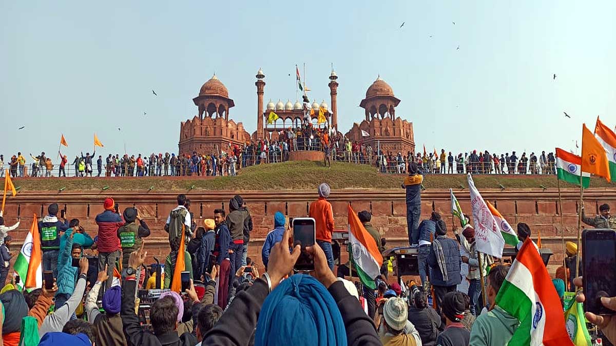 Protesting Farmers At Red Fort