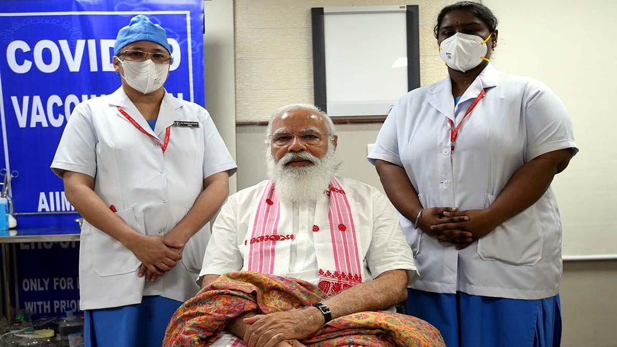 PM Narendra Modi First Dose of Covaxin
