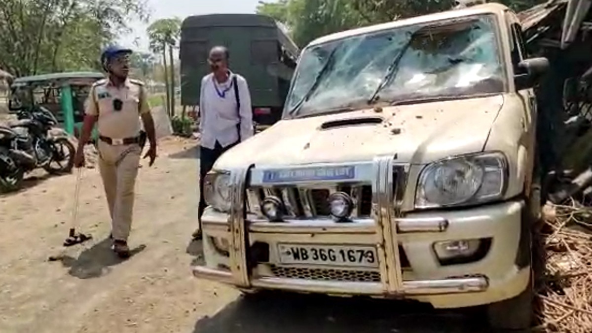बंगाल ह‍िंसा: बीजेपी उम्मीदवार की कार पर हमला, मीड‍ियापर्सन भी बने श‍िकार 
