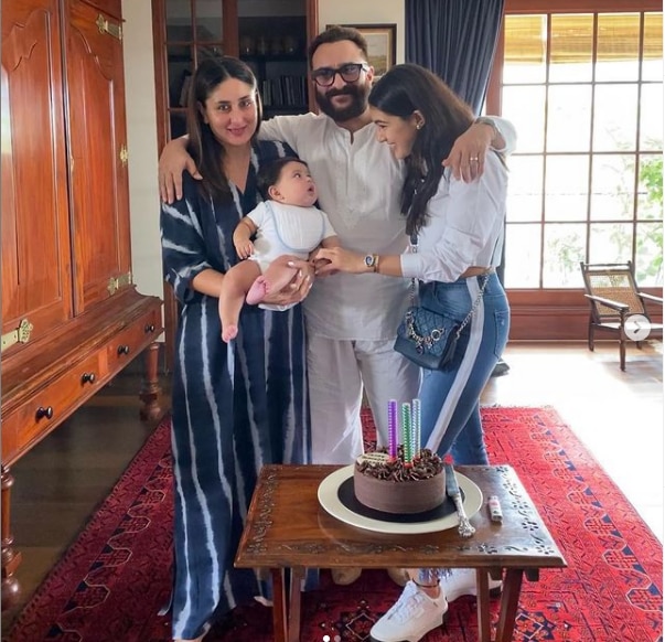 सारा अली खान सैफ करीना और जेह के साथ