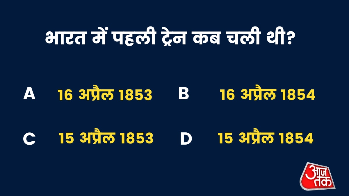 भारत में पहली ट्रेन कब चली थी? 