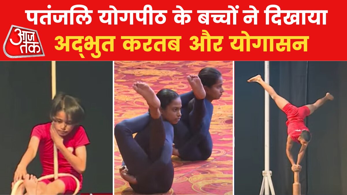 patanjali yoga institute in hardiwar performed stupendous asanas