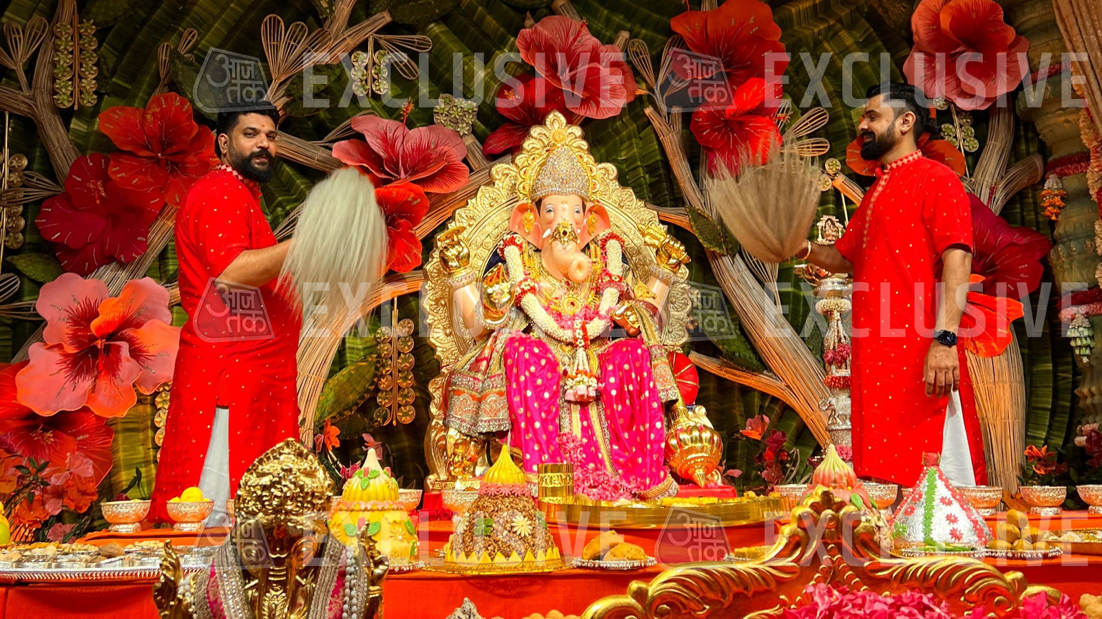 Ambani family celebrated Ganesh Chaturthi at Antilia