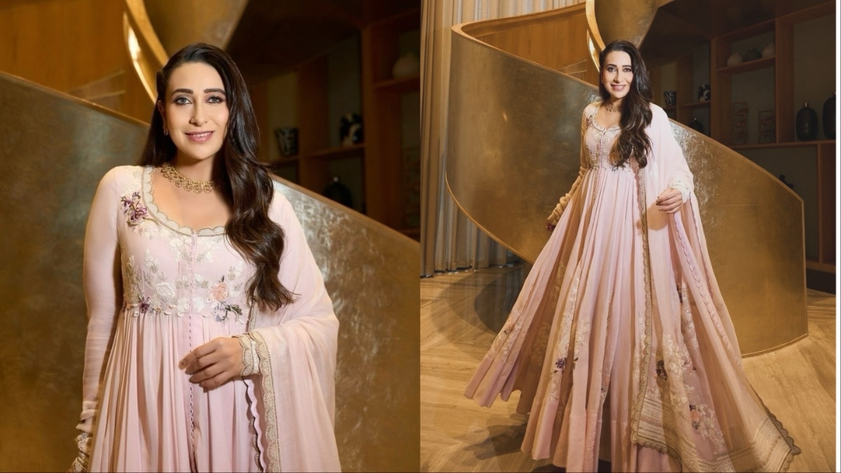 Karisma Kapoor’s baby pink anarkali