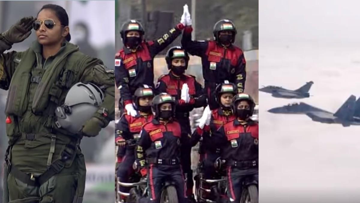 गणतंत्र दिवस पर राजपथ पर भारतीय शौर्य का प्रदर्शन