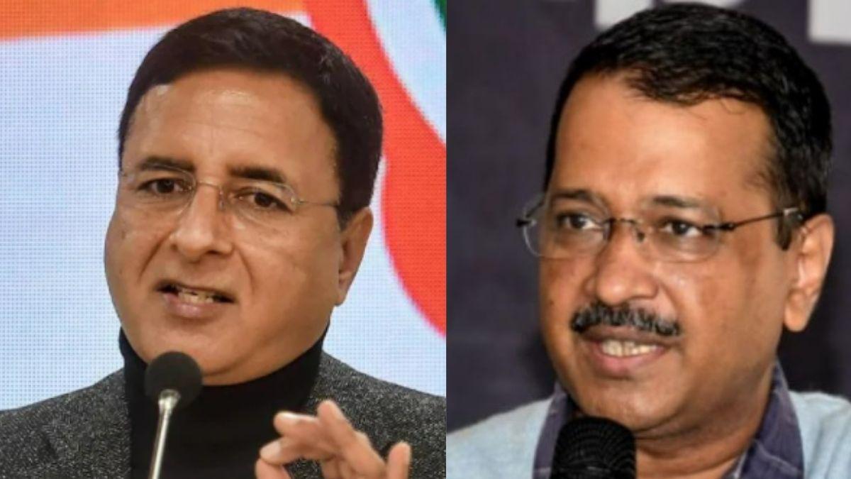 रणदीप सुरजेवाला और अरविंद केजरीवाल (फाइल फोटो)