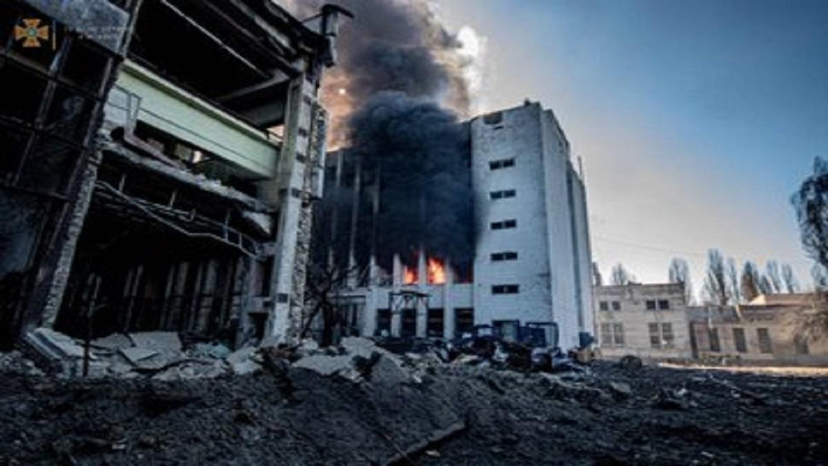 यूक्रेन में तबाही की फाइल फोटो