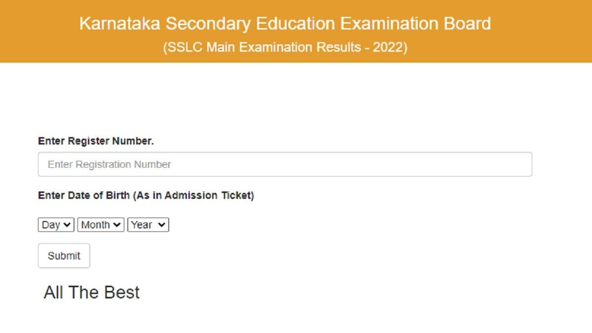 Karnataka SSLC Result 2022 LIVE: 