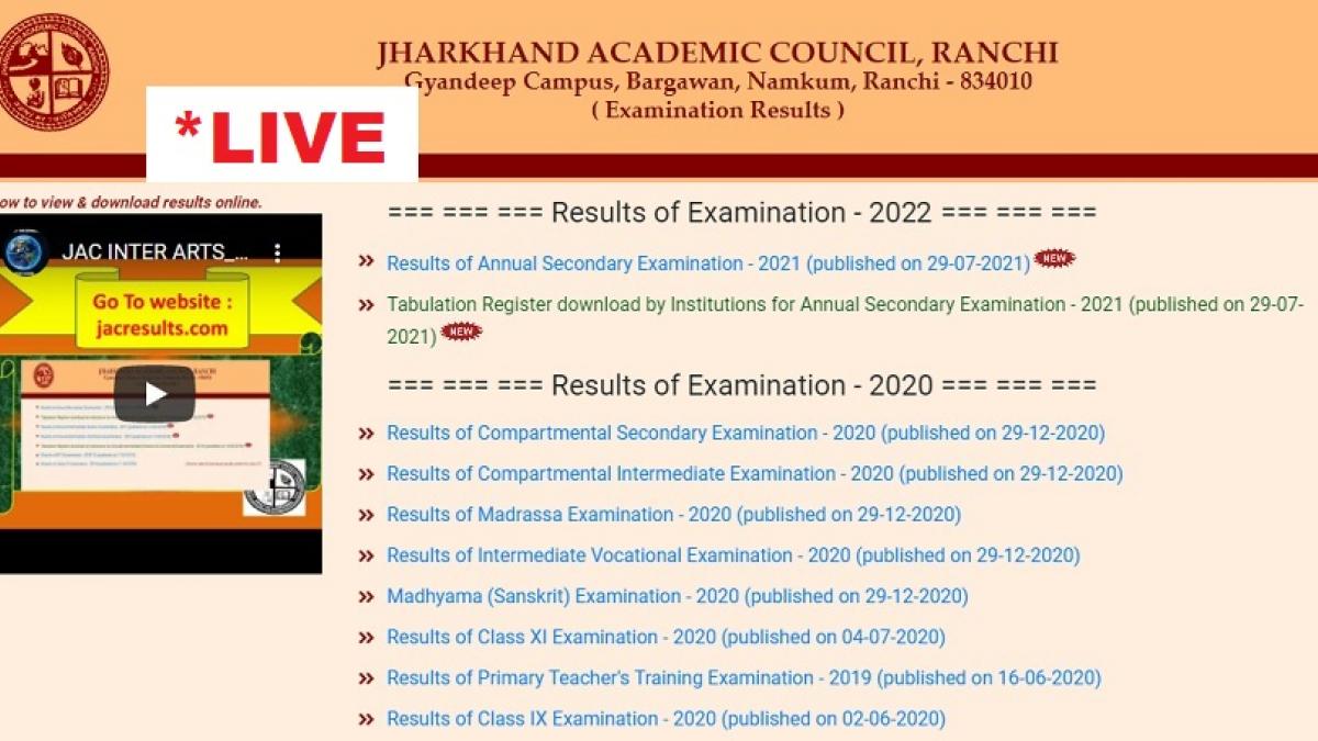 Jharkhand 10th-12th Result 2022 LIVE Updates: