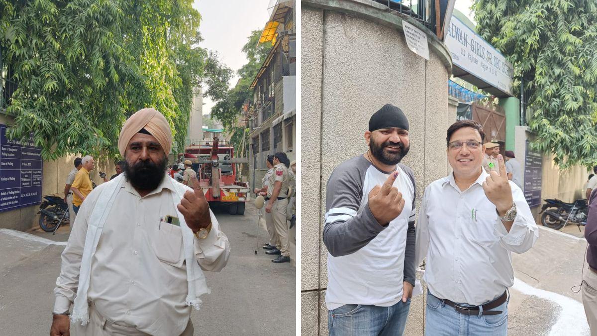 राजेंद्रनगर सीट पर मतदान करते वोटर