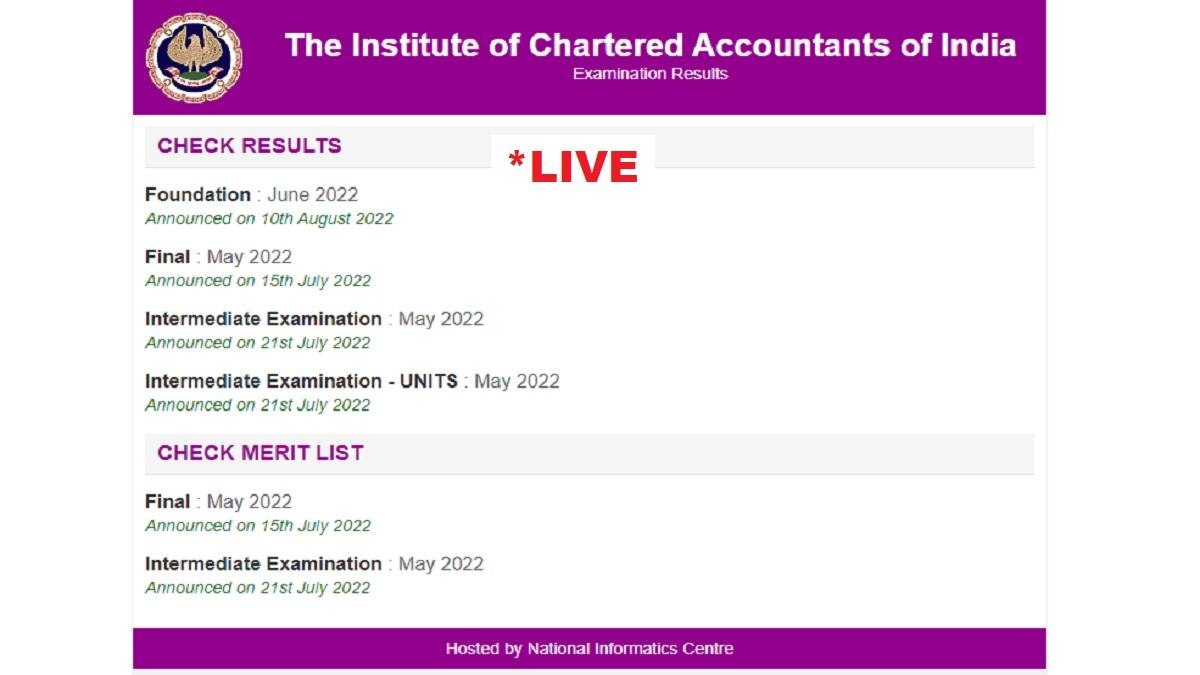 ICAI CA Foundation 2022 LIVE Updates: