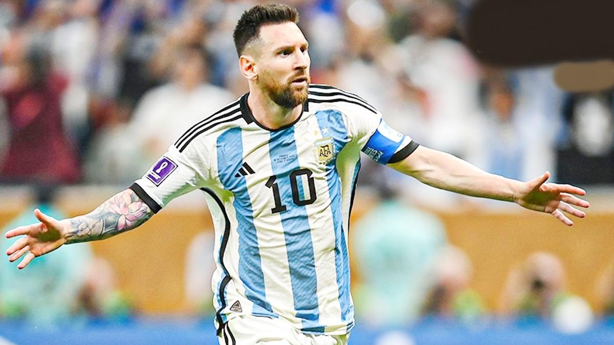 चैम्पियन अर्जेंटीना टीम के कप्तान लियोनेल मेसी. (Twitter/JioCinema) 