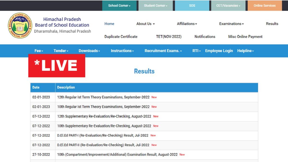 HP Board Term 1 Result 2023