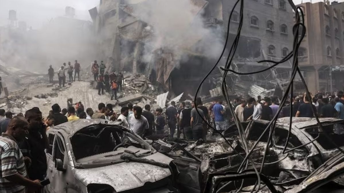 गाजा पट्टी में भीषण तबाही