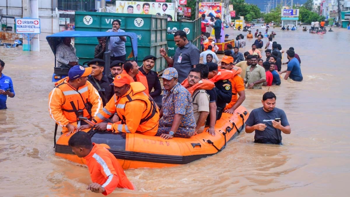 Flood Situation in Telangana and Andhara due to heavy Rain (Photo- PTI)