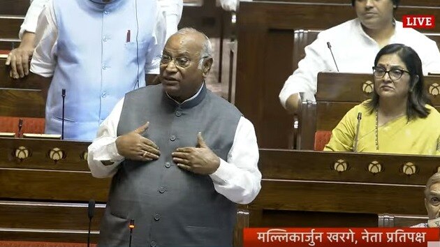 राज्यसभा में विपक्ष के नेता मल्लिकार्जुन खड़गे