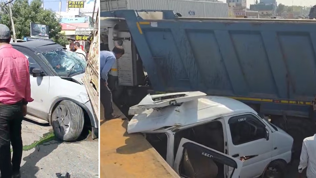 जयपुर की लोहामंडी रोड पर डंपर का कहर (Photo: Sharat Kumar/ ITG)