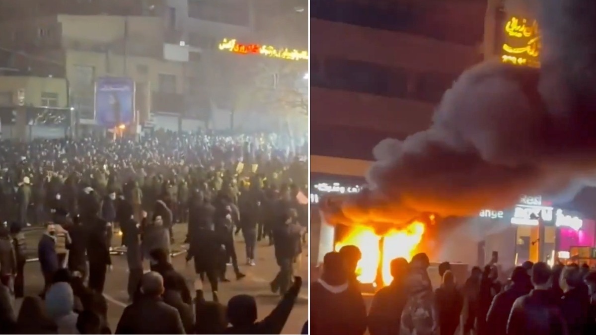 इंटरनेट ब्लैकआउट के बीच ईरान में हिंसक कार्रवाई चल रही (Photo: AP)