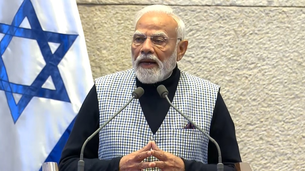 पीएम मोदी इजरायली संसद में हैं. (Photo: Screengrab)