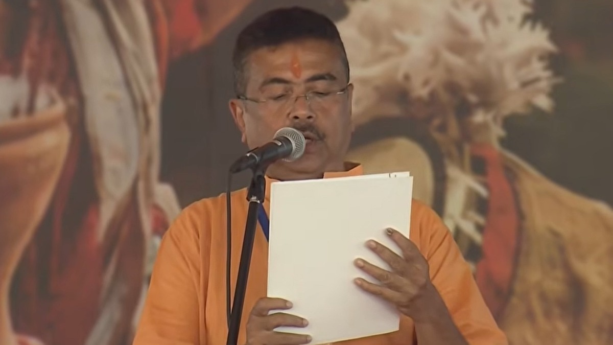 शुभैंदु अधिकारी ने CM पद की शपथ ली. (Photo- Screengrab)