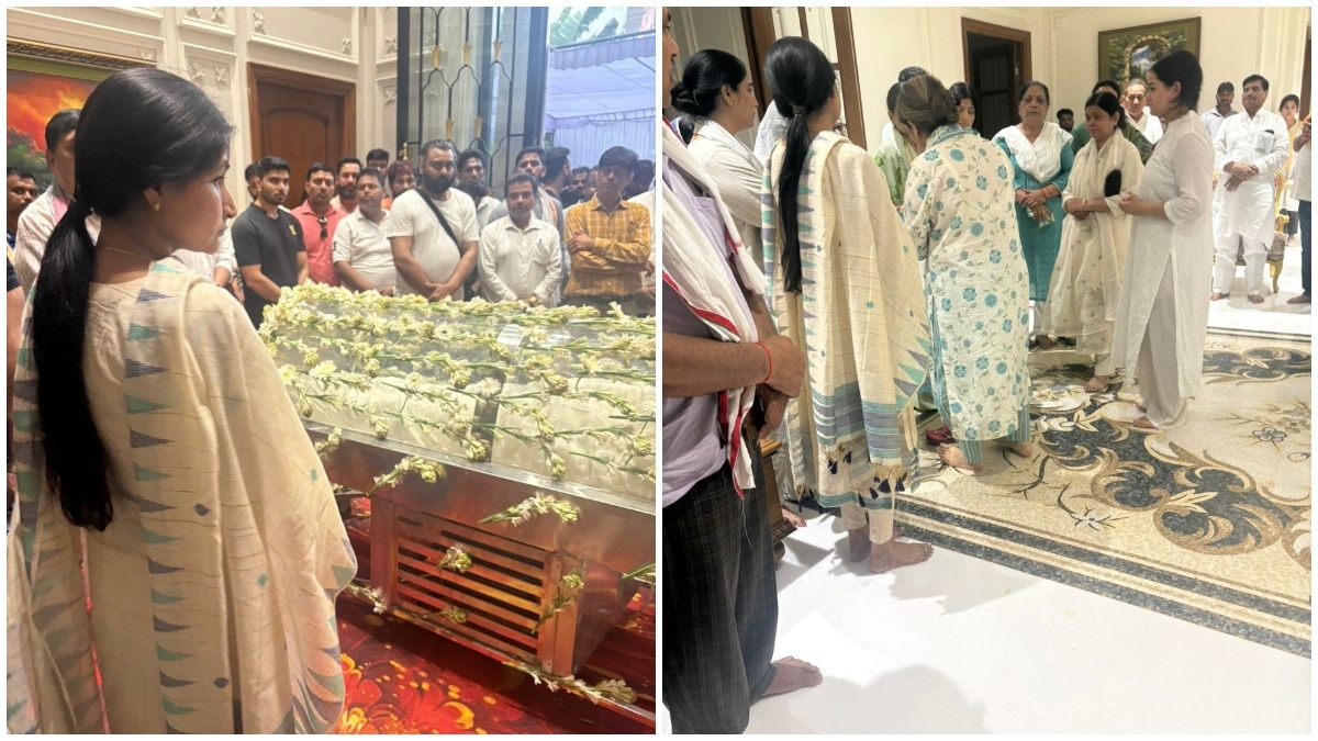 Prateek Yadav’s mortal remains were kept at his residence for people to pay their last respects.
