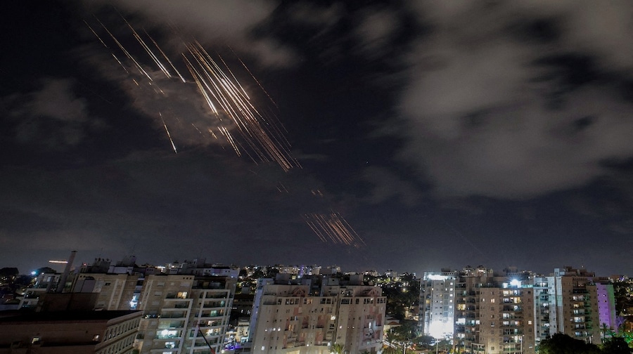 Israel's Iron Dome anti-missile system intercepts rockets after Iran fired a salvo of ballistic missiles. (Reuters) Israel's Iron Dome anti-missile system intercepts rockets after Iran fired a salvo of ballistic missiles. (Reuters)