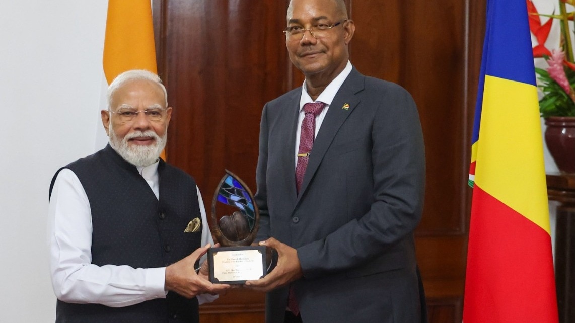 PM Modi receives Seychelles' highest honour.