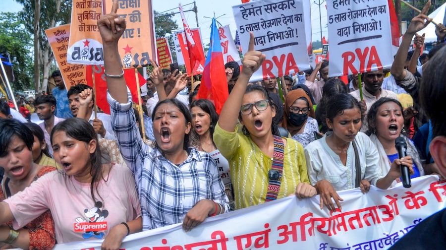 Estudantes planejam manifestação na Assembleia de Jharkhand; medidas de segurança implementadas