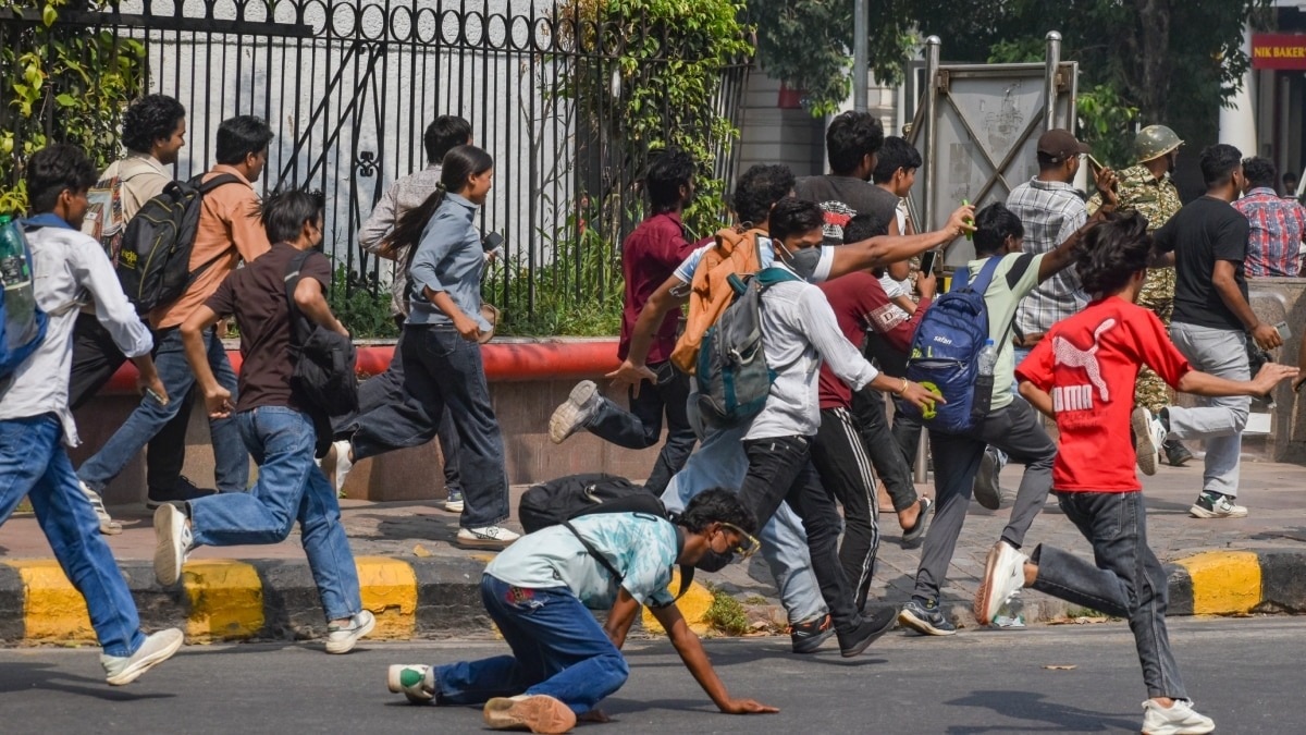 शनिवार को दिल्ली में ज्ञानेश कुमार के खिलाफ प्रदर्शन किया गया.(Photo-PTI)