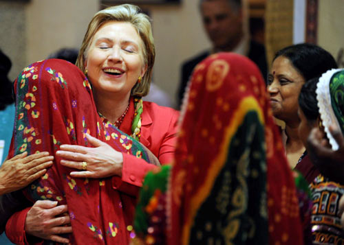 भारत दौरे पर हिलेरी क्लिंटन