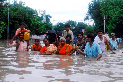 दक्षिण भारत में बाढ़ का कहर