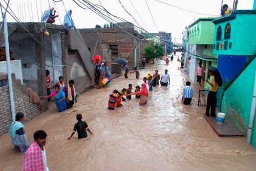 दक्षिण भारत में बाढ़ का कहर