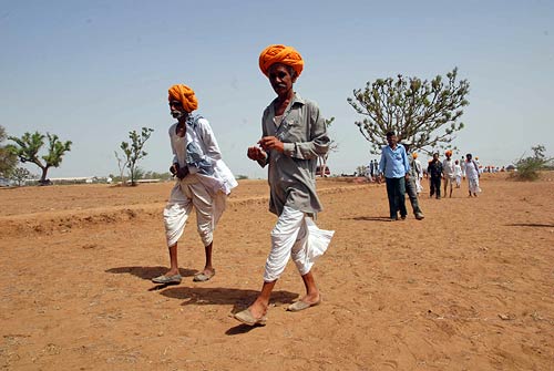 अजमेर के समीप गुर्जरों का धरना-प्रदर्शन