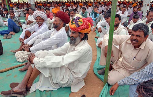 अजमेर के समीप गुर्जरों का धरना-प्रदर्शन
