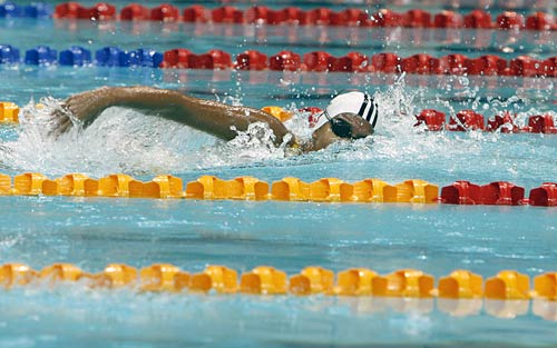 राष्‍ट्रमंडल खेलों से पहले आयोजित की गई तैराकी प्रतियोगिता