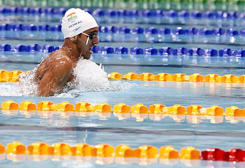 राष्‍ट्रमंडल खेलों से पहले आयोजित की गई तैराकी प्रतियोगिता