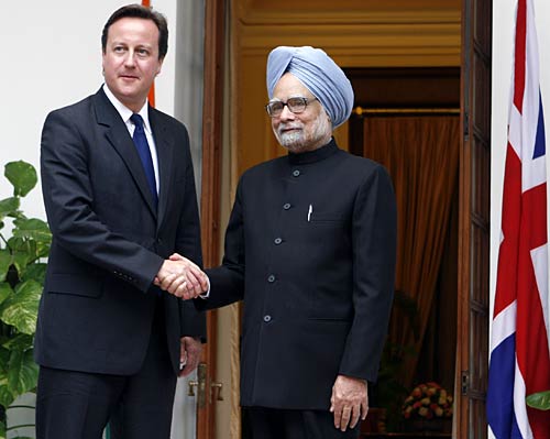 भारत यात्रा पर आए ब्रिटेन के प्रधानमंत्री डेविड कैमरून