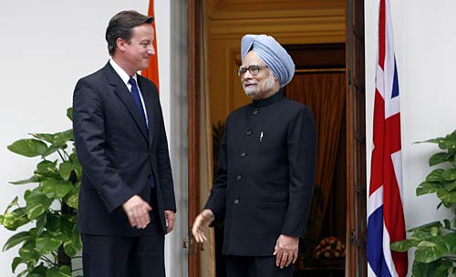 भारत यात्रा पर आए ब्रिटेन के प्रधानमंत्री डेविड कैमरून