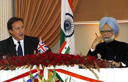 भारत यात्रा पर आए ब्रिटेन के प्रधानमंत्री डेविड कैमरून