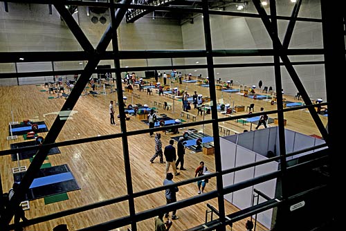 खेलगांव में शुरू हुआ खिलाडि़यों का आना