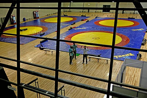 खेलगांव में शुरू हुआ खिलाडि़यों का आना