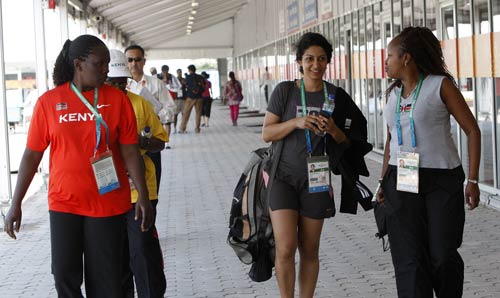 राष्‍ट्रमंडल खेलों में भाग लेने दिल्‍ली पहुंचे खिलाड़ी