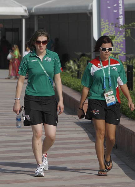 राष्‍ट्रमंडल खेलों में भाग लेने दिल्‍ली पहुंचे खिलाड़ी