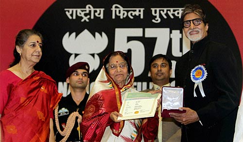 राष्‍ट्रीय पुरस्‍कार समारोह में छा गए अमिताभ