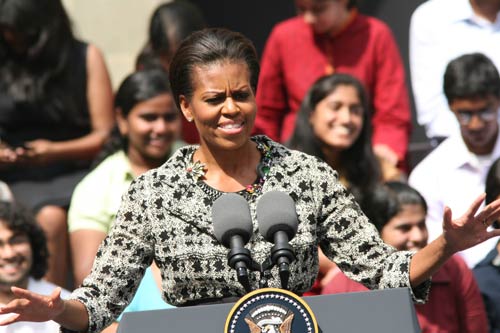 सेंट जेवियर में छात्रों से रूबरू हुए ओबामा-मिशेल...