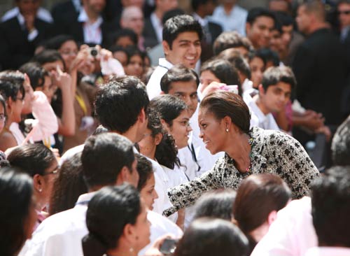 सेंट जेवियर में छात्रों से रूबरू हुए ओबामा-मिशेल...