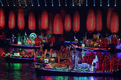 रंगारंग रहा एशियाई खेलों का उद्घाटन समारोह...